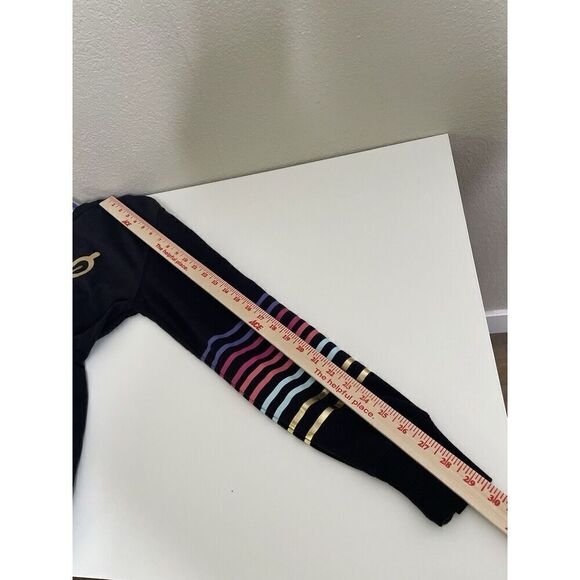 Peloton Spiritual Gangster Size S Zip Up Hoodie Sweatshirt Black Rainbow Ombre - Picture 9 of 11